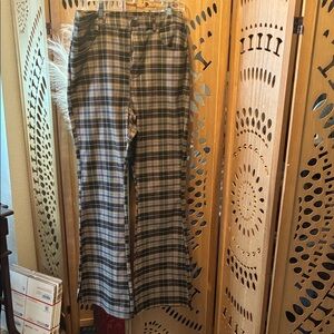 Women Plaid Pants - Black and Gray